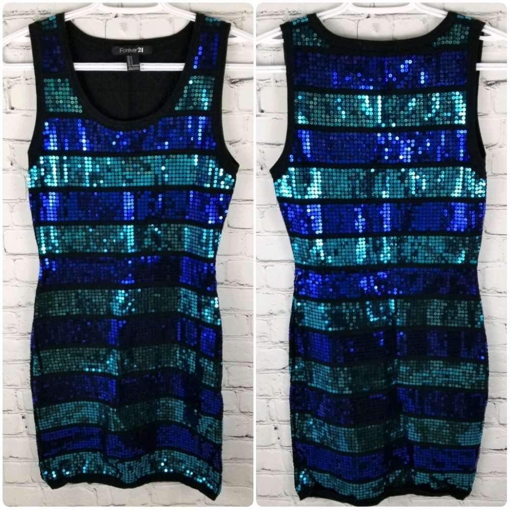 FOREVER 21 | bodycon sequin stripe dress